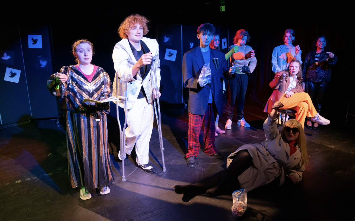 Thespian Troupe 7371 performing The One Act Play Disaster in the fall of 2024.